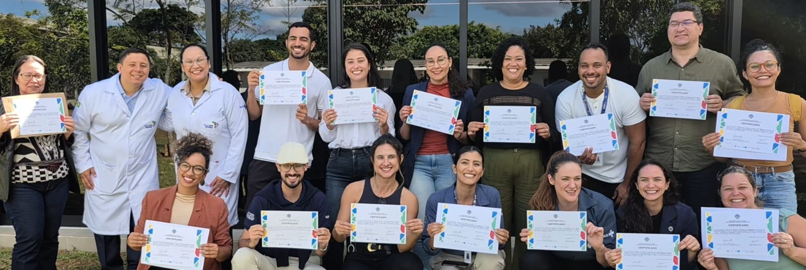 1ª Turma do Curso de Suporte Básico à Vida em Emergência (SBVE) na sede da OPAS em Brasília