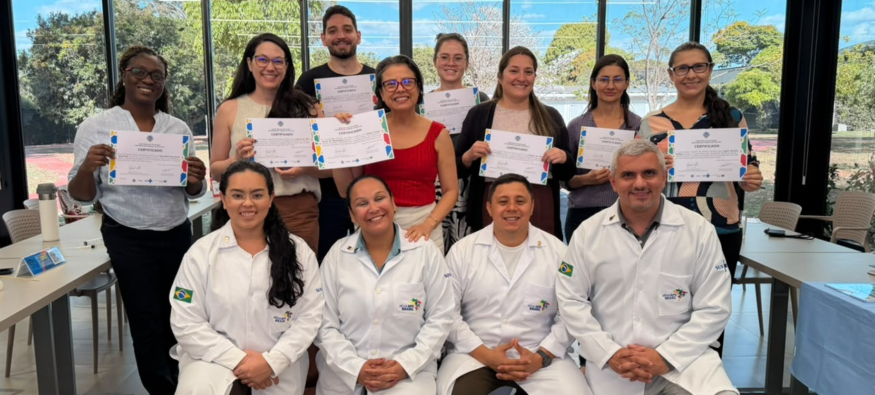 6ª Turma do Curso Prático de Cateterismo Vesical no Adulto (PRATICAVA-SUS) na sede da OPAS em Brasília