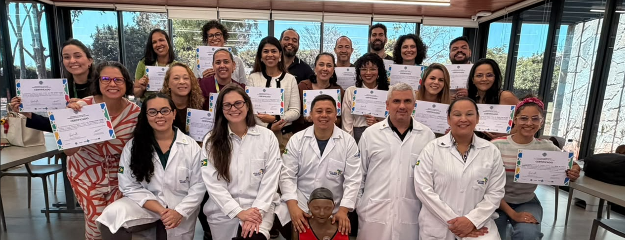 7ª Turma do Curso de Suporte Básico à Vida em Emergências (SBVE) na sede da OPAS em Brasília